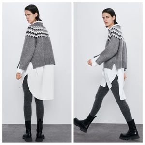 NWT Zara winter minimalist Rare Cozy Alpaca sweater/top size S